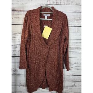 Modern Soul Y2K Chuncky Knit Burgundy/multicolor sweater women's size small